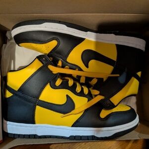 Nike Dunk High Retro DD1399-700 Premium Black Yellow Steelers
